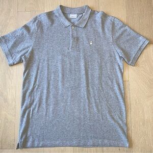 KnowledgeCotton Basic Badge Polo grey size Large